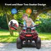 24V 4WD 2-Seater Electric Ride-On ATV for Kids, with Leather Seats, Safety Belt, Bluetooth, 1.86-4.79 MPH, for Boys and Girls,Red view 2