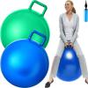 Lewtemi 2 Pcs 31 Inch Big Hopper Ball Jumping Hopping Inflatable Bouncing Ball with Handle and Air Pump for Adults Carnival Outdoor Sports Game(Blue, Green) view 1