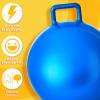 Lewtemi 2 Pcs 31 Inch Big Hopper Ball Jumping Hopping Inflatable Bouncing Ball with Handle and Air Pump for Adults Carnival Outdoor Sports Game(Blue, Green) view 4