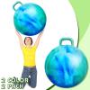 Lewtemi 2 Pcs 29 Inch Big Hopper Ball Jumping Hopping Inflatable Bouncing Ball with Handle and Air Pump for Adults Carnival Outdoor Sports Game(Blue Green Cloud, Blue Pink Cloud) view 3