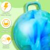 Lewtemi 2 Pcs 29 Inch Big Hopper Ball Jumping Hopping Inflatable Bouncing Ball with Handle and Air Pump for Adults Carnival Outdoor Sports Game(Blue Green Cloud, Blue Pink Cloud) view 4