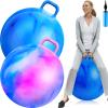Lewtemi 29 Inch Big Bouncing Ball with Handle, 2 Pack, Gradient Blue & Blue Pink Cloud, Adults Exercise Ball & Air Pump, Outdoor Sports Game view 1