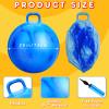 Lewtemi 29 Inch Big Bouncing Ball with Handle, 2 Pack, Gradient Blue & Blue Pink Cloud, Adults Exercise Ball & Air Pump, Outdoor Sports Game view 2