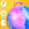 Lewtemi 29 Inch Big Bouncing Ball with Handle, 2 Pack, Gradient Blue & Blue Pink Cloud, Adults Exercise Ball & Air Pump, Outdoor Sports Game view 4