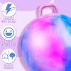 Lewtemi 2 Pcs 29 Inch Big Hopper Ball Jumping Hopping Inflatable Bouncing Ball with Handle and Air Pump for Adults Carnival Outdoor Sports Game(Blue Pink Cloud, Blue Purple Cloud) view 4