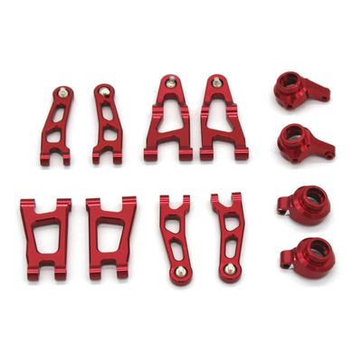 for SG 1603 SG-1604 1605 1606 1607 1608 RC 1/16 Metal Upgrade Parts for Remote Control Vehicle Swing arm Vulnerable Set Parts(Red)