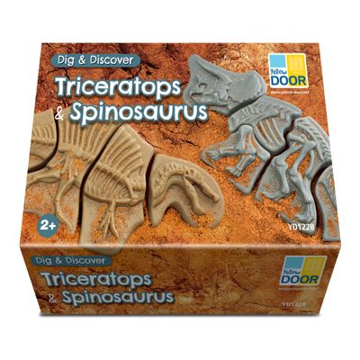 Yellow Door Dig and Discover - Triceratops & Spinosaurus