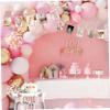 1st Birthday Baby Photo Banner and1st Birthday Decorations First Birthday Decorations for Girl Newborn to 12 Months First Birthday Photo Banner Bunting Garland with ONE Cake Topper Rose Gold view 2
