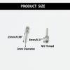 4PCS RC Airplane Wheel Axles Steel Shaft with Nut 3mm Dia Landing Gear Drive Shaft for RC Airplane Plane Helicopter DIY Model Toy Parts (M5x3x25mm) view 3