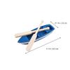 CIYODO 3sets Mini Rowboat Figurines Paddles Creative Resin and Boat Models for Fairy Garden Micro Landscapes Adorable Beach Scene Decor view 3