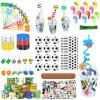 170 Pcs Soccer Party Favors Birthday Party Supplies Goodie Bags Cups Straws Stress Ball Silicone Wristbands Slaps Bracelets Keychains Stickers Whistles Soccer Themed Party Favors Soccer Team Gifts view 1