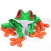 3D Printed 7.92-inch Magnet Frog Toy, Articulated 3D Printed Animals Toys, Can be Used for Refrigerator/Car Decoration. (Green+White) view 1