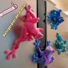 3D Printed 7.92-inch Magnet Frog Toy, Articulated 3D Printed Animals Toys, Can be Used for Refrigerator/Car Decoration. (Green+White) view 2