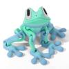 3D Printed 7.92-inch Magnet Frog Toy, Articulated 3D Printed Animals Toys, Can be Used for Refrigerator/Car Decoration. (Cyan) view 1