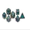 Norse Foundry Pirate Dice - Secret Stash - 7-Piece RPG Alloy Dice Set - Scorched & Green Glow in The Dark Design - Durable Zinc Alloy Construction - Treasure Chest Tin Included - Ideal for D&D & RPG view 3