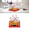 Nurnesy Solar Powered Lying Waving Lucky Cat - Wealth and Prosperity Decoration for Home & Car Dashboard, Ideal Housewarming Gift (Small Size) view 3