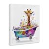 Stupell Industries Rainbow Bubble Bath Giraffe Canvas Wall Art Design by Mary Cunningham, 30 x 40 view 3