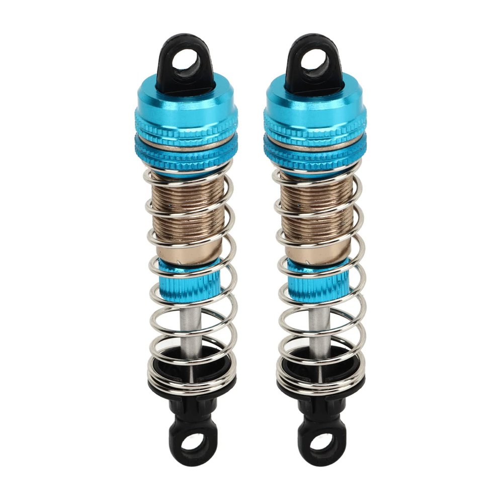 2 Pcs 76mm Aluminium Alloy RC Car Hydraulic, Oil Shock Damper for Smooth Riding, Easy Installation, Applicable for SCY 16101 16102 16103 16201 1/16 RC Car (Blue)