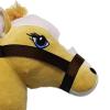 DYNWAVE Hobby Horse on a Stick with Neighing Sounds for Boys and Girls, Light Brown A view 2