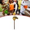 DYNWAVE Hobby Horse on a Stick with Neighing Sounds for Boys and Girls, Light Brown A view 3