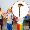 DYNWAVE Hobby Horse on a Stick with Neighing Sounds for Boys and Girls, Light Brown A view 4