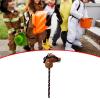 DYNWAVE Hobby Horse on a Stick with Neighing Sounds for Boys and Girls, Dark Brown B view 4