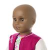 American Girl, Truly Me 18-inch Doll #114 with Brown Eyes, Without Hair, Deep Skin, Varsity Jacket, for Ages 6+ view 3
