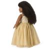 American Girl 2025 Glimmering Gold Holiday Collector Doll, with Brown Eyes, Long Curly Black Hair, Ages 8+ view 2