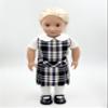 18 inch Doll Outfit-School Plaid Jumper Include Blouse and Hair Accessory/Add on Option: Sock and Shoe (Doll is not Included) (Dropped Waist Jumper Only, Plaid 2M) view 2