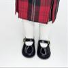 18 inch Doll Outfit-School Plaid Jumper Include Blouse and Hair Accessory/Add on Option: Sock and Shoe (Doll is not Included) (Dropped Waist Jumper,Sock,ShinyBlack Shoe, Plaid 70) view 4