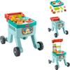 Fisher-Price Baby Learning Toy Laugh & Learn 4-in-1 Snack Cart Walker with 14 Pieces for Toddler Pretend Play Infants Ages 6+ Months view 1