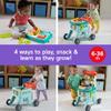 Fisher-Price Baby Push Toy 4-in-1 Snack Cart Walker Learning Activity, 14 Pieces for Pretend Play Infants Ages 6+ Months, Multilanguage Version view 2