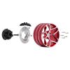 RC Car Parts for Futaba Transmitter TQI Flysky Noble NB4 X6 X4 SANWA MT44 7PX 4PX RC4GS RC Car Aluminium Remote Control Steering Wheel Handwheel(Red) view 2