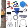 REISIO 200 FT Zipline for Backyard Kids and Adults, Adjustable Zip Line Kit for Adult Outdoor 390 LBS Removable Non-Slip Trolley Play Playground Entertainment view 1