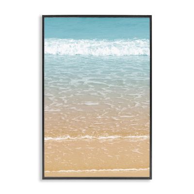 Stupell Industries Clear Waters Shore Framed Giclee Wall Art Design by Nataly White, Black Framed, 20 x 30