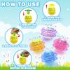 Easter Party Favors Basket Stuffers for Kids 12 Pack, Light up Easter Egg spinning Top Toys Gifts with Music for Toddlers, Goodie Bags Fillers,Non Candy Hunt Prizes Classroom Treats Stuff for Boy Girl view 4