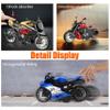 Alloy Metal Diecast Motorcycle Model Toy Set, 4 Pack of 1:12 Scale Die-Cast Motorcycles, Pull Back Function Toy Moto Bike for Kids Boys Girls and Collectors view 3