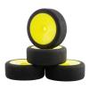 12mm Hex RC Racing Cars Accessories 4Pcs Set Racing Foam Tire Wheel Rim Set for HSP for HPI 1/10 On-Road RC Car(Yellow) view 1