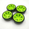 4Pcs Hard Plastic RC Flat Drift Tire Rims for Trxs for HSP for Tam-iya for HPI On-Road Car/for Wltoys 144001 124018 124019 A959-B(Green) view 1