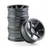 4Pcs 1/10 RC On-Road Drift Racing Car 52mm Metal Wheel Rim Wheel Hubs for Tam-iya for Kyosho for HSP for HPI for Sakura for Trxs(Dark Grey) view 1