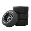 1/10 Scale Sponge Tires and Wheel Rims with 3mm Offset and 12mm Hex fit RC for HSP for HPI On-Road Racing Car Model Toys Accessory(E Black) view 1