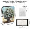 4 Pockets Trading Card Album Holder Book Folder Sports Card Binder Tree Money 400 Double Side Pockets for 3 Ring Binder Zipper view 3