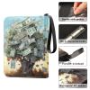 4 Pockets Trading Card Album Holder Book Folder Sports Card Binder Tree Money 400 Double Side Pockets for 3 Ring Binder Zipper view 4