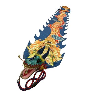 ZNQNDSR 26 Ft Dragon Ribbon Poi, Dragon Poi with Storage Bag, Dragon Flag Poi for Outdoor Fitness Festival Celebration(Blue)