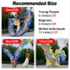 ZNQNDSR 26 Ft Dragon Ribbon Poi, Dragon Poi with Storage Bag, Dragon Flag Poi for Outdoor Fitness Festival Celebration(Blue) view 4