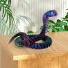 NEREIDS NET 3D Printed Snake Toys, 3D Printed Articulated Snake, Flexible Snake Fidget Toy, 3D Printed Animals Exquisite Cute Pet Toy Adults Fidget Toys, Home Office Decor Executive Desk Toy, Desktop view 3