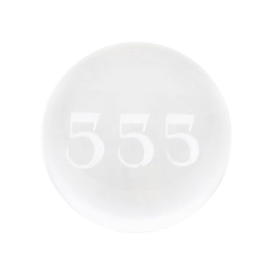 555 Angel Number Glass Crystal Ball with Inner Laser Engraving  Symbol of Positive Change, Spiritual Growth, and Transformation for Meditation, Energy, and Elegant Home Decor