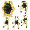 4 Pcs Fidget Toys Bulk Transformable Fidget Spinner for Kids and Adults, Stress Relief Sensory Toy Robot Spinner Toy for Valentines Day Gifts Easter Basket Stuffers (Yellow) view 1