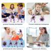 4 Pcs Fidget Toys Bulk Transformable Fidget Spinner for Kids and Adults, Stress Relief Sensory Toy Robot Spinner Toy for Valentines Day Gifts Easter Basket Stuffers (Purple) view 3