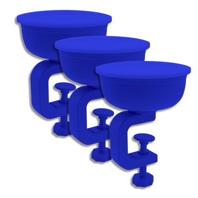 Twistabowl Spill-Proof Baby Bowl with Secure Clip, Lid for Travel, BPA-Free, Dishwasher & Microwave Safe, Non-Toxic Baby Feeding Solution | 3-Pack (Blue)